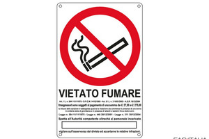 Cartello Vietato Fumare 27x43