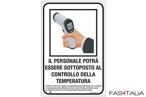 Etichetta vetrofanie 12x18 CONTROLLO TEMPERATURA