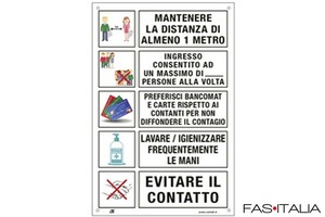 Etichetta 20x30 disposizioni comportamentali generali