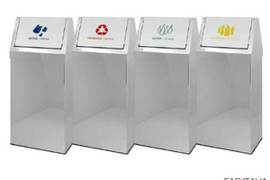 Contenitore rettangolare inox con apertura basculante Contenitore rettangolare inox con apertura basculante