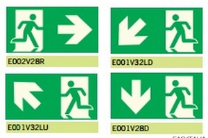 Cartello luminescente di sicurezza da muro 148x297mm Cartello luminescente di sicurezza da muro 148x297mm