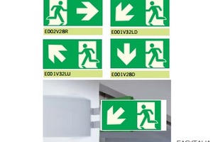 Cartello luminescente di sicurezza a bandiera 148x297mm Cartello luminescente di sicurezza a bandiera 148x297mm