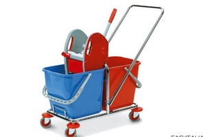 Carrello pulizie due vasche da 25 lt